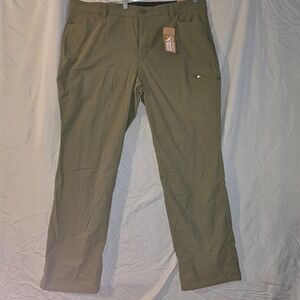NEW Eddie Bauer Women's Rainier Fleece Lined Pants Green 14 Hiking Camping